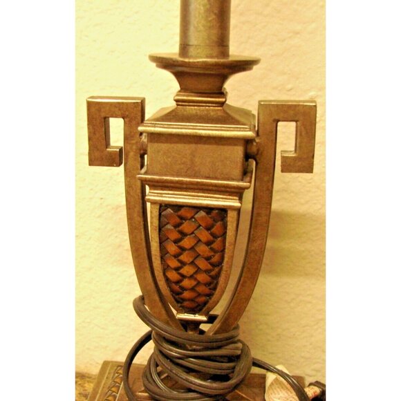 Set of 2 Brass Braided Pendulum Bottom Swing Table Lamps Camilles Collection Vtg - Picture 4 of 13